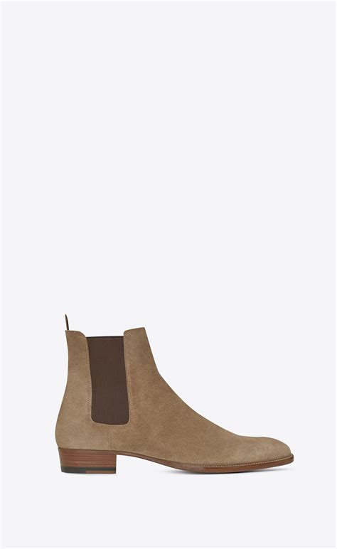 ysl 30mm|SAINT LAURENT Wyatt 30 Suede Chelsea Boots for Men .